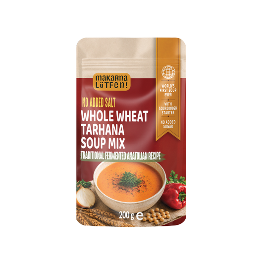 Whole Wheat Tarhana Soup Mix with yoghurt and mint