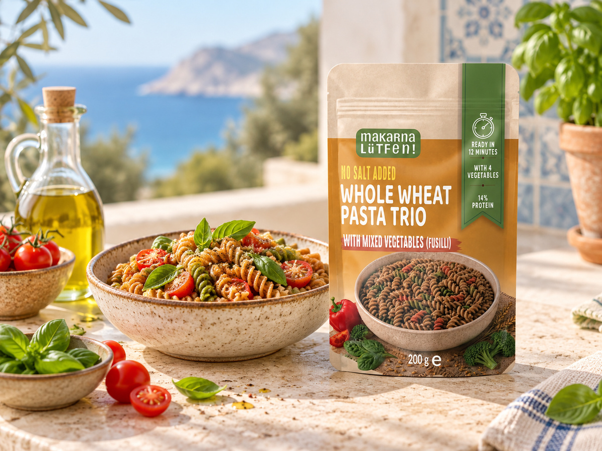 Makarna Lütfen vegetable fusilli and pasta bowl