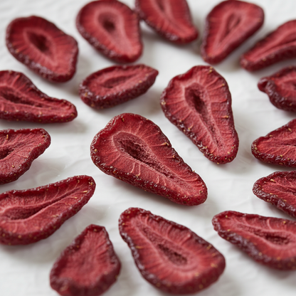 Freeze-Dried Strawberry Crisps - 20 g | 100% strawberry, crisp and light | For cereal, yoghurt, baking and drinks | 20 g from 200 g fresh fruit, no added sugar