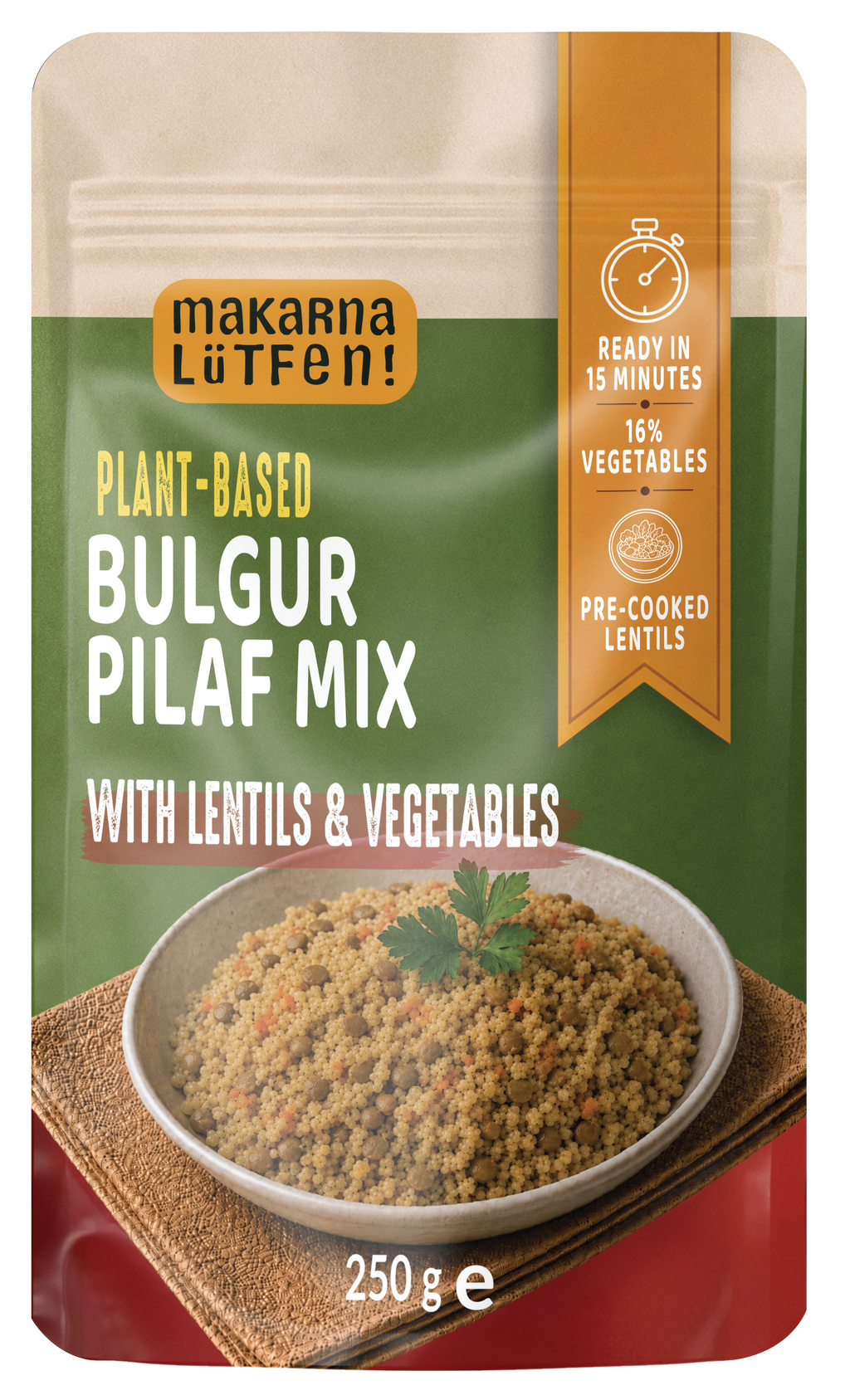 Bulgur Pilaf Mix with Lentils - 250 g |